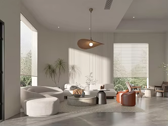 modern living room home living room 3d model