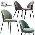 Modern Single Dining Chair With Velvet Upholstery And Sleek Metal Legs In Various Colors