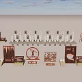 Traditional Cultural Display Installation With Stone Plaques And Illustration Panels