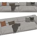 modern double sofa fabric double sofa 3d model
