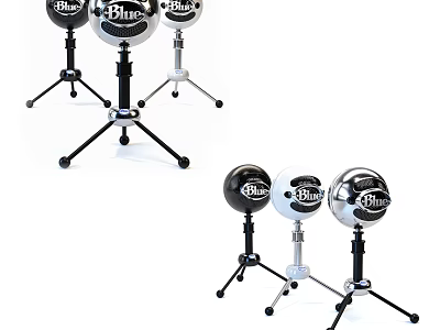 Blues Brand Modern Speakers With Tripod Stand Base And Black White Silver Color Options 3d model