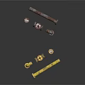 Rusty Valves And Yellow Pipes As Industrial Plumbing Equipment Components