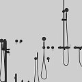 Modern Shower System With Head Handheld Sprayer Faucet And Bathroom Fixtures