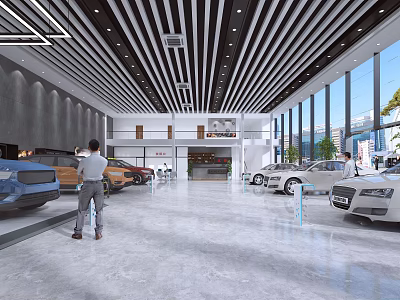 Hyundai 4S store car sales store 3d model
