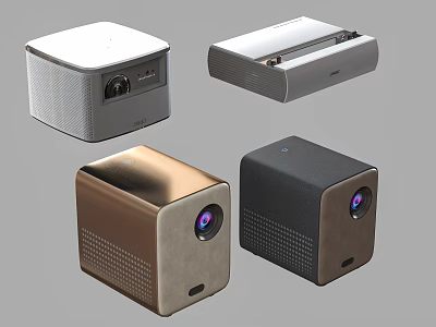 Modern Projection Monitoring Projectors With Various Colors And Compact Modern Designs 3d model