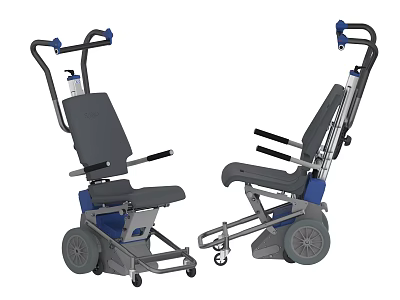 Ergonomic Industrial Transfer Chairs With Foldable Frame Wheeled Base And Adjustable Armrests 3d model