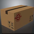 Cardboard Box With Top Secret Confidential Stamp And Shipping Handling Symbols