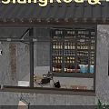 Cozy Roadside Bar with Outdoor Seating Tables Chairs and Warm Exterior Lighting Design