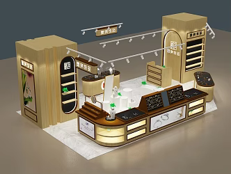 High-end Jewelry Counter Jewelry Showcase Shop in Showcase 3d model