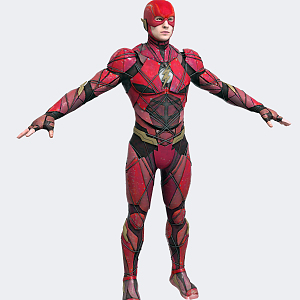 Modern game character The Flash 3d model