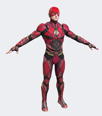 Modern game character The Flash 3d model