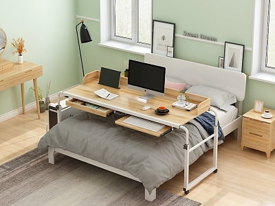 Bedroom Bed Table Storage Table Study Table model