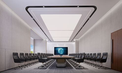 Modern Meeting Room Meeting Table and Chair 3d model