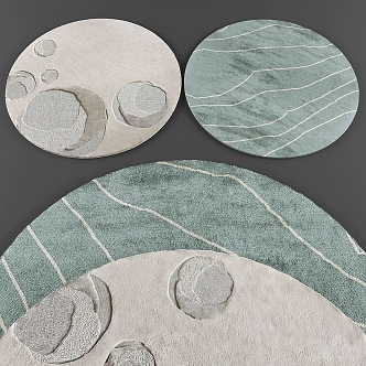 Modern Round Carpet 3d model