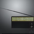 Vintage Radio Classic Electronic Appliance With Long Antenna And Retro Tuning Dial