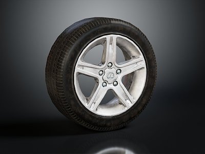 Hyundai tire wheels Lexus wheels 3d model