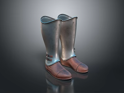 Iron Shoes Iron Boots Knight Boots 3d model