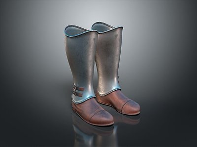 Iron Shoes Iron Boots Knight Boots 3d model