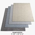 Square Rugs With Diamond Pattern In Various Colors For Home Decor