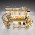 Modern Display Cabinet Bread Display Cabinet 3d model