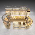 Modern Display Cabinet Bread Display Cabinet 3d model