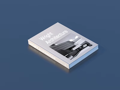 Wright Architecture Book Featuring Modern Building Designs and Architectural Structures 3d model