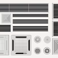 Various Air Conditioner Vents with Different Shapes and Designs for Home Interior