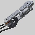 Industrial Equipment Mechanical Arm Structure With Gear Rotating Joints And Metal Components