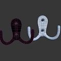 Sturdy Metal Hooks For Daily Necessities With Black And Silver Simple Design