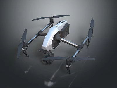 Intelligent Drone Quadcopter with Camera for Aerial Photography and Advanced Design 3d model