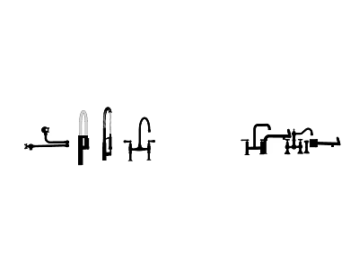 Various Water Faucet Designs and Styles for Kitchen and Bathroom 3d model