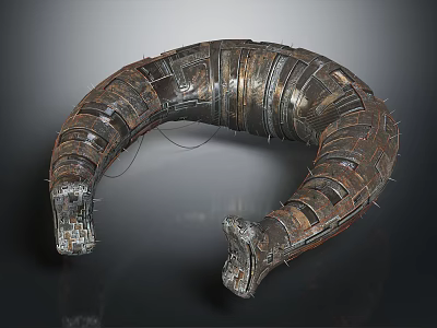 Ring Shaped Metallic Cosmic Structure For Space Exploration Missions 3d model