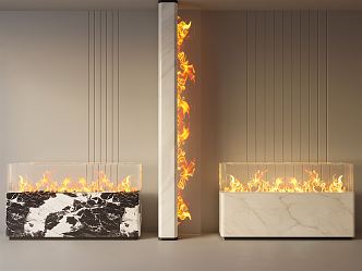 Modern Fireplace 3d model