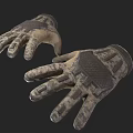 Durable Camouflage Outdoor Gloves With Non Slip Palm And Protective Design