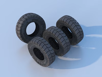 Stacked Black Car Tires With Textured Rubber Surface And Durable Design 3d model