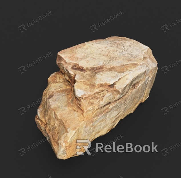 Stone Rock Block Natural Landscape model