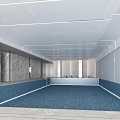 Modern Indoor Swimming Pool With Sleek Ceiling Lines Ceramic Tile Walls And Blue Water