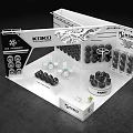 KOKO Exhibition Booth With Gear Design And Dumbbell Display Arrangement
