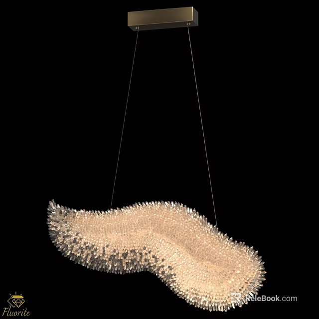Unique Modern Chandelier With Textured Surface And Elegant Decorative Design 3d model 