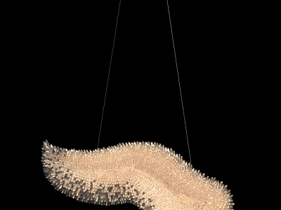Unique Modern Chandelier With Textured Surface And Elegant Decorative Design 3d model
