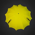 Yellow Umbrella with China Sports Lottery Logo for Daily Life and Outdoor Use