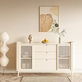 Modern Sideboard Cream Sideboard 3d model