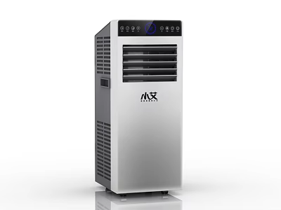 Portable Electric Air Cooler With Digital Control Panel And Modern Design 3d model