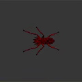 Red Scorpion Like Creature With Complex Red Exoskeleton Multiple Legs Sharp Tail Stinger And Aggressive Appearance 3d model