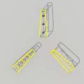 Outdoor Sports Equipment With Yellow Frames Multiple Units For Public Fitness Training