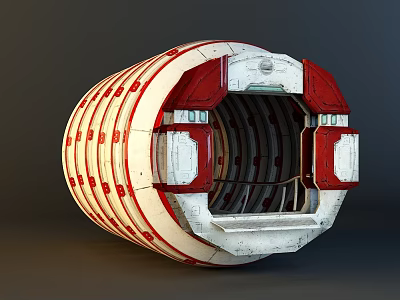 modern spaceship 3d model