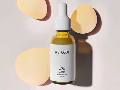 WETCODE Skincare Intensive Repair Essence Liquid With Yellow Decorative Elements 3d model