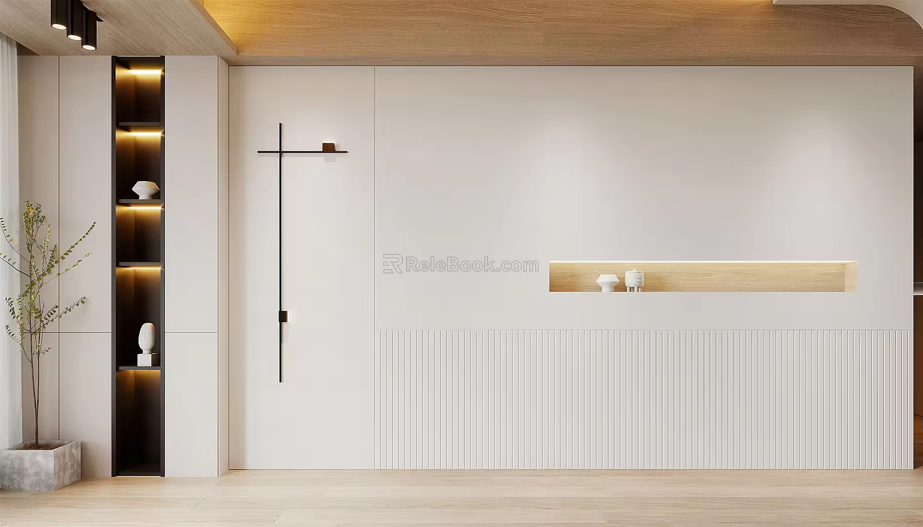 Modern background wall Minimalist background wall 3d model