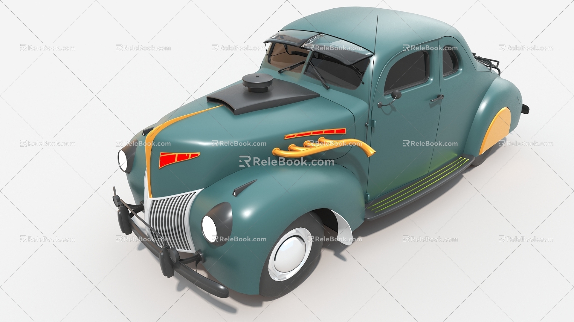 Car Retro Car Premium Car Beetle 3d model