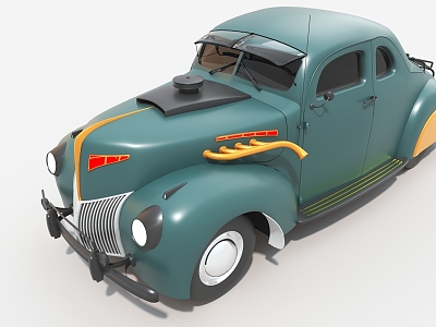 Car Retro Car Premium Car Beetle 3d model